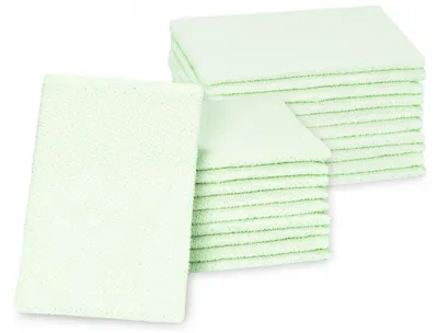 Produktbild von 20er Set Waschhandschuhe, 70% Baumwolle, 30% Polyester, 16x22 cm, grün, KI-generiertes Bild