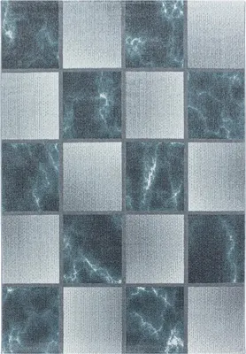Produktbild von Kurzflor Teppich OTTAWA Blau 140 x 200 cm