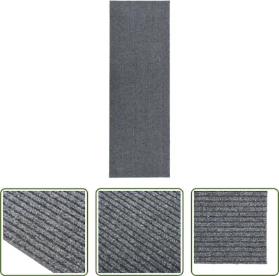 Produktbild von The Living Store Schmutzfangläufer Grau 100x350 cm
