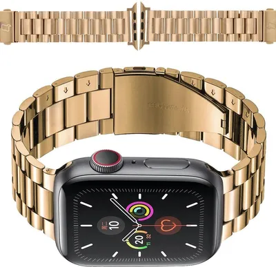 Produktbild von Bizon Strap Watch Aura Edelstahlarmband für Apple Watch 49/46/45/44/42 mm, Roségold