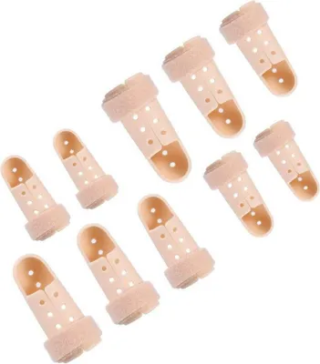 Produktbild von 10 Stücke Fingerschutz – Finger Extension Splint, Hammer Finger Schutz, Kunststoff Fingerschiene für Basketball Gelenkschutz