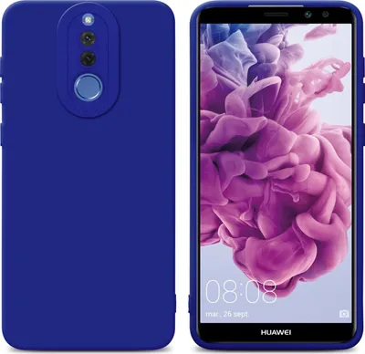 Produktbild von Cadorabo Hülle für Huawei MATE 10 LITE Schutz Hülle in Blau TPU Silikon Etui Case Handyhülle