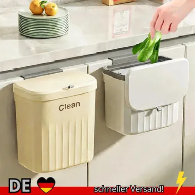 Produktbild von Küchen-Mülleimer Wandmontage Hängender Mülleimer mit Deckel für Schrank