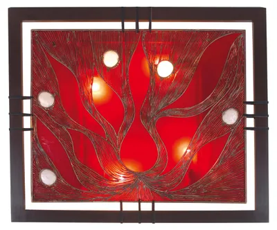 Zdjęcie produktu dla Dekoracyjny obraz w stylu vintage, wykonany z metalu, kolorowy, wymiary: 74 x 83 x 10 cm, oprawa E14