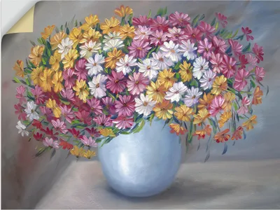 Produktbild von ARTland Wandbild, selbstklebend Bunte Blumen Größe: 80x60 cm