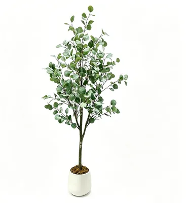 Productafbeelding van Kunststof eucalyptusboom, levensechte bladeren, onderhoudsvrij design, groen, 180 cm