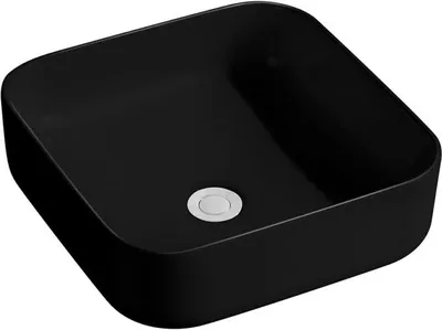Produktbild von Beitz & Walz AqvaCeramica Aufsatzbecken "SlimRim" o. Überl. 385 x 385  mm mattschwarz