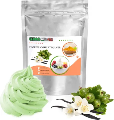 Produktbild von Vanille Stachelbeere Frozen Joghurt Pulver 1 kg