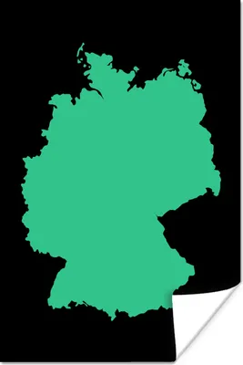Produktbild von MuchoWow® Poster Europakarte - Deutschland - Mintgrün 120x180 cm - Kunstposter