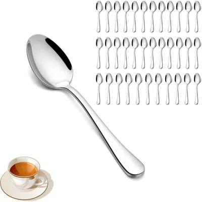 Produktbild von Teelöffel 36 Stück 13,5cm Edelstahl Kaffeelöffel Espressolöffel Set Dessertlöffel Spiegelpoliert Spülmaschinenfest