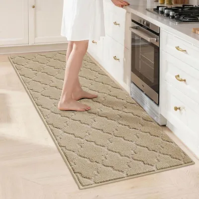 Image de Tapis de couloir antidérapant pour cuisine, 50 x 150 cm, tapis de couloir lavable