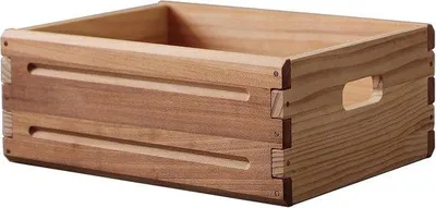 Productafbeelding van Houten Opbergbak 40,6 x 30,5 cm - Duurzame Multifunctionele Organizer met Handgrepen