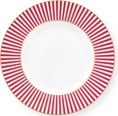 Produktbild von PIP STUDIO Royal Stripes Frühstücksteller dark pink 21 cm