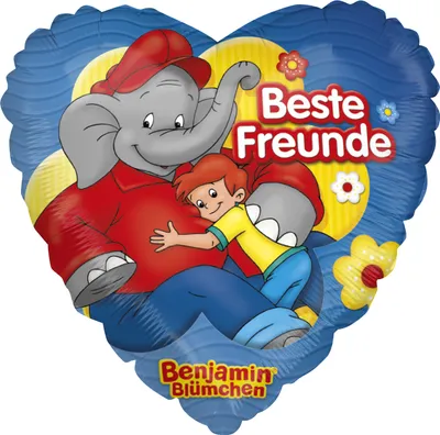 Produktbild von Benjamin Blümchen Folienballon - Herz  "Beste Freunde"