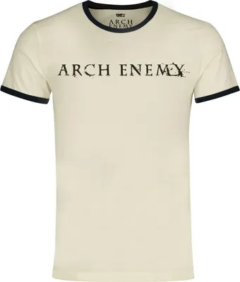 Produktbild von Arch Enemy T-Shirt Herren Logo - Ringer Shirt altweiß M