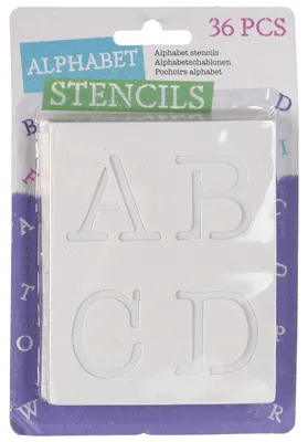 Produktbild von Schablonenbuchstaben, 36 Stück