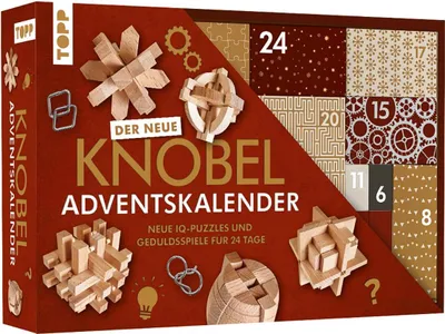 Produktbild von Knobelspiel-Adventskalender - Neue IQ-Puzzles und Geduldsspiele für 24 Tage