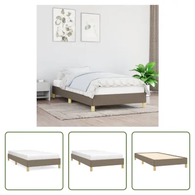 Produktbild von The Living Store Bettgestell Taupe 100x200 cm Stoff