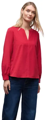 Productafbeelding van Street One corduroy top in effen kleur, racerood, maat 46