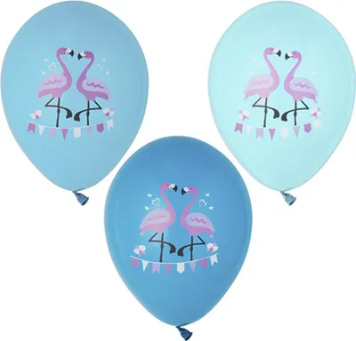 Produktbild von 6 Luftballons Ø 29 cm farbig sortiert "Flamingo"