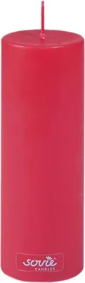 Produktbild von Sovie CANDLES Stumpenkerze in Rot Ø 50 mm x H 150 mm, Brenndauer ca. 42 St. - 12 Stück