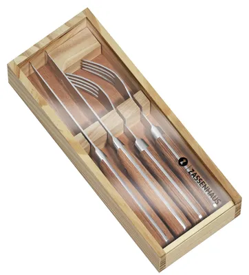 Produktbild von Zassenhaus Steakbesteck, 4-teilig, für 2 Personen, Edelstahl/Pakkaholz