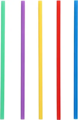 Produktbild von 100 Papstar Mehrweg-Shake-Halme PP Ø 7 mm, 22 cm farbig sortiert 37480