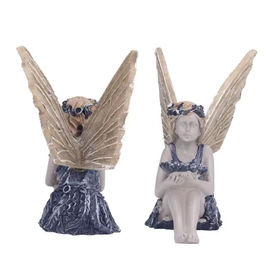 Zdjęcie produktu dla Statuetka wróżki słonecznika, statuetka wróżki słonecznika ogrodowego, piękna rzeźba anioła, mityczna statuetka wróżki, figurka wróżki słonecznika, rzeźba ogrodowa