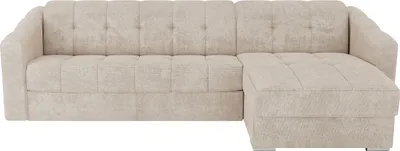 Produktbild von Eckschlafsofa mit Matratze - Strukturstoff - Beige - Liegefläche 140 cm - Matratze 14 cm - DARIELO