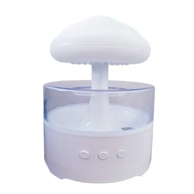 Produktbild von Minicee Aroma Diffuser Luftbefeuchter Regenwolke mit Nachtlicht & Fernbedienung Weiß