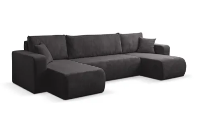 Produktbild von VENASI LUNA U-FORM Ecksofa mit Schlaffunktion und Bettkasten Sofa U Form Eckcouch Schlafsofa GRAU