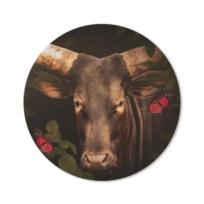 Produktbild von MuchoWow® Mauspad Mousepad Tiere - Kuh - Dschungel 30x30 cm - Mousepads - Maus Mat - Pad - Mausunterlage - Tischunterlage - Schreibtischmatten
