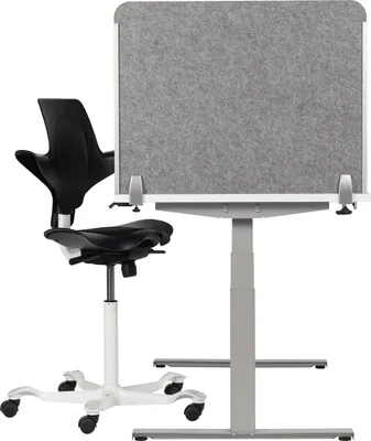 Produktbild von BakkerElkhuizen BE Safety Screen side, Hellgrau, PET-Filz, Kunststoff, Grau, 1 Stück(e), 20 mm