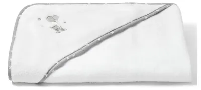 Produktbild von Schiesser Babykapuzenhandtuch Miro | 100 % Baumwolle | weich, saugstark, besonders hautfreundlich | 80×80 cm | Weiß