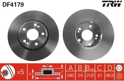 Produktbild von TRW Bremsscheiben (2 Stück) Vorderachse DF4179