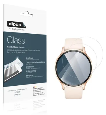 Produktbild von 2x Schutzfolie für LIGEMI FV25-D - Anti-Shock 9H Folie dipos Glass Kunststoffglas