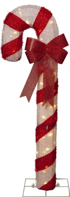 Produktbild von Star Trading 475-24 LED-Dekoration "Candycane", Zuckerstange 50 ww LED, weiß/rot, ca. 45x120 cm, 5m Zuleitung, Trafo, outdoor, Vierfarb-Karton