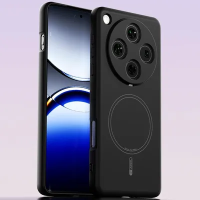 Obrázek produktu pro Magnetické pouzdro pro Oppo Find X8 Pro, kompatibilní s MagSafe, tekutý silikon, nárazuvzdorné a odolné proti poškrábání Černá