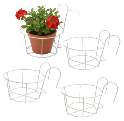 Immagine prodotto di Set di 4 fioriere sospese con ganci per balcone
