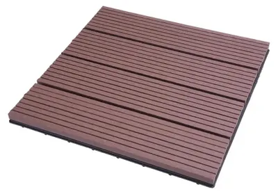 Produktbild von Gartenbodenplatten - WPC-Terrassenfliesen - 22er-Set - 30 x 30 cm - Klicksystem - Holzoptik - Braun