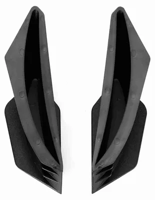 Image de 1 paire d'ailettes aérodynamiques universelles pour moto, adaptées aux modèles Ducati (noir)