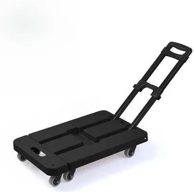 Productafbeelding van Opvouwbare Steekwagen - Draagbare Kar - Verhuizen en Transport - 6 Wielen Ontwerp - 500 lbs capaciteit - Zwart