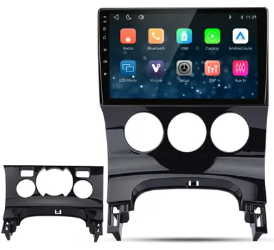 Image de Autoradio Linux 9 pouces pour Peugeot 3008 (2009-2015), compatible avec CarPlay et Android Auto sans fil, et compatible DAB+