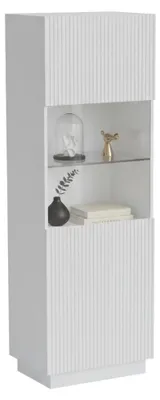 Immagine prodotto di Dmora Vetrina Mealhada 40x59.5x178h cm Bianco, 5 Ripiani Un'anta