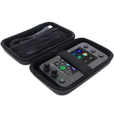 Produktbild von foto-kontor Tasche kompatibel mit Loupedeck Live S Schutzhülle Tragetasche Case - sicherer Schutz für unterwegs - schwarz