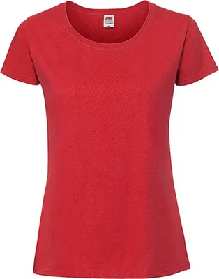 Produktbild von Fruit of the Loom 61-424-0 | Damen T-Shirt Ringspun Premium T Lady-fit - Farbe: Red - Größe: L
