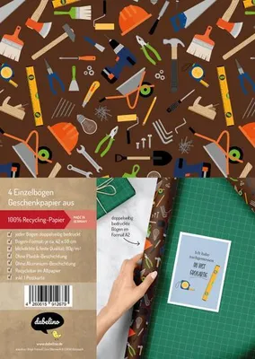 Produktbild von Geschenkpapier-Set: Werkzeuge/ Handwerker (für Männer)