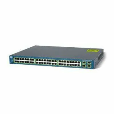 Produktbild von Cisco Catalyst 3560-48PS-S, IGMP, RMON, SNMP, Telnet, Cisco IOS CLI, Cisco Network Assistant, SAA, IEEE 802.1D, IEEE 802.1p, IEEE 802.1s, IEEE 802.1w, IEEE 802.1x, IEEE 802.3, IEEE 802.3ab, IEEE 802., 10/100 Mbps, gemanaged, L2