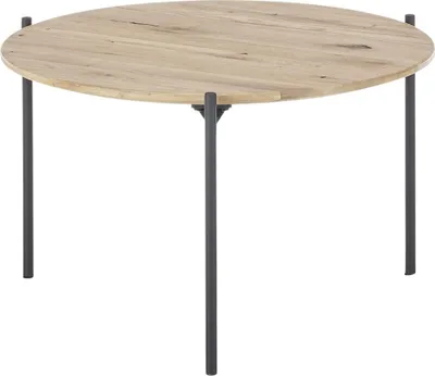 Obrázek produktu pro Couchtisch >ASSUAN< in Eiche, Massivholz / Metall - 33x55cm (HxD)