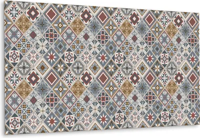 Obrázok produktu pre Samolepiace vinylové dlaždice - vinylová podlaha - nálepky na stenu, turecký patchwork - 100 cm x 50 cm